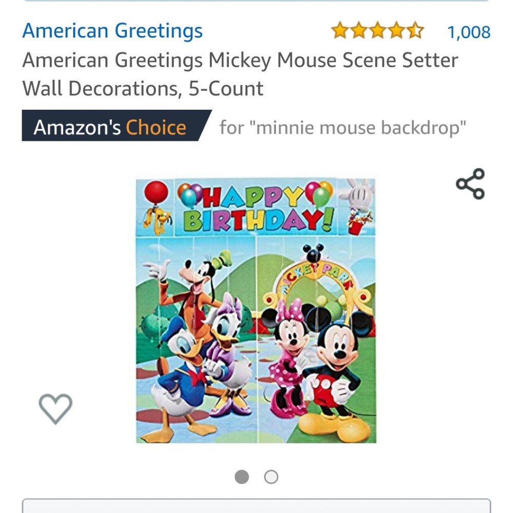 Mickey Happy Birthday Giant Scene Setter Wall Kit